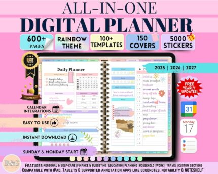 All In One Digital Planner 2025